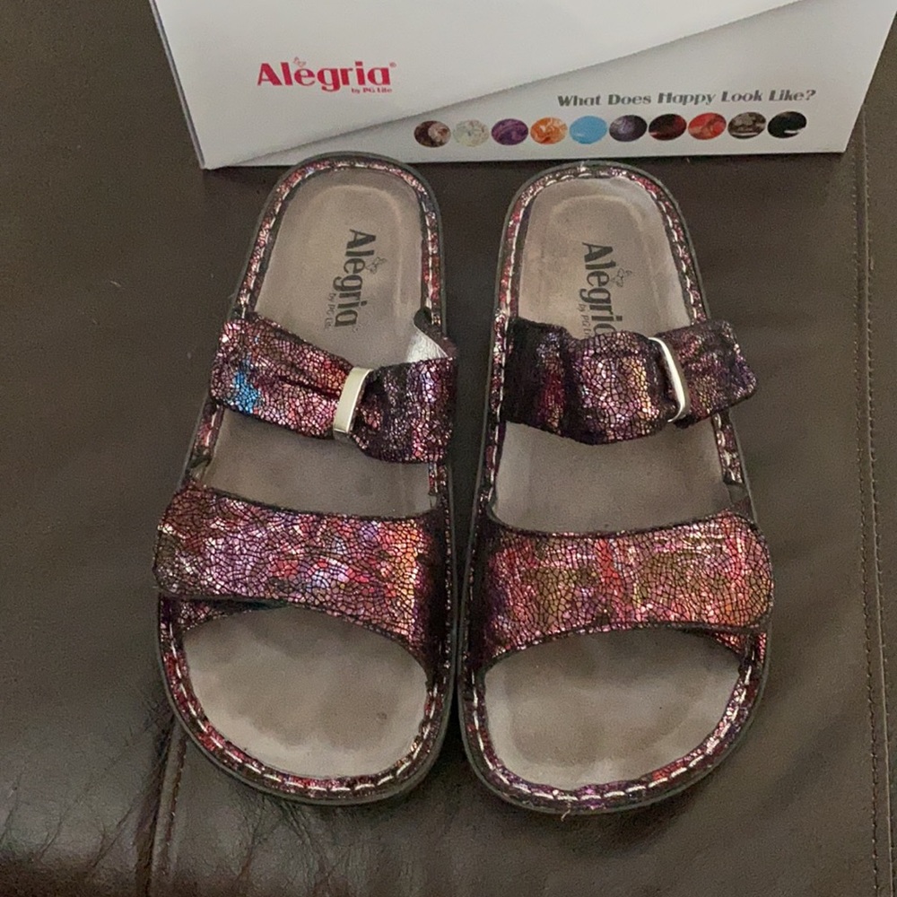 Alegria Leather Sandals - Picture 2 of 6
